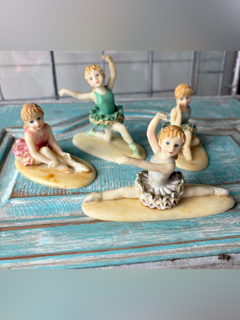 Vintage 80’s Ballerina Resin Figures Broken As Is Bundle Of 4 Dancers